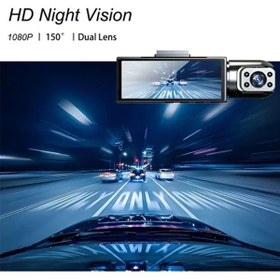 Resim pukotech V9 1080P Çift Kameralı Araç Içi Kamera 3.16” Ekran Gece Görüş Döngüsel Kayıt IR Destekli 