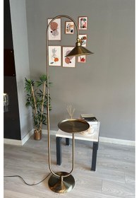 Resim Eskitme Lambader U Sehpalı Hareketli Başlık Modern Dekoratif Metal Salon Oturma Odası Çalışma Odası Eskitme 