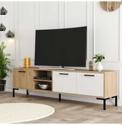 Resim 1594 AURORA 180 CM METAL AYAKLI TV ÜNİTESİ SEPET-BEYAZ 