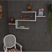 Resim Dekorister Twist Duvar Rafı Beyaz 