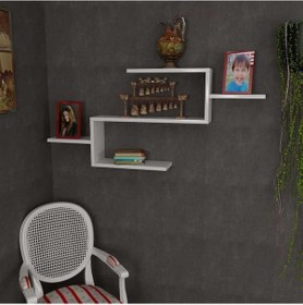 Resim Dekorister Twist Duvar Rafı Beyaz 