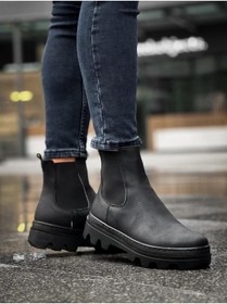 Resim Knack Yüksek Taban Chelsea Bot 113 Siyah (Siyah Taban) 