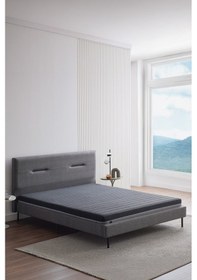 Resim Yataş Optimum Support Yatak, Sovene Başlıklı Karyola 3'lü Set - Koyu Gri 