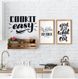 Resim Bk Home Dekoratif Doğal Ahşap Raf Mutfak Konseptli 2’Li Ahşap Tab (551038816) 