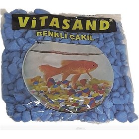 Resim Vitasand Akvaryum Ve Fanus Çakıl Taşı 350 G Mavi Renk 