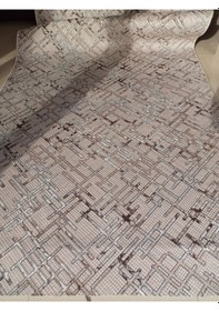 Resim Aslan Home Kahve Desenli Yıkanabilir Kaymaz Taban Dört Mevsimlik Salon, Banyo, Balkon, Genç Odası Kesme Yolluk Kahverengi 