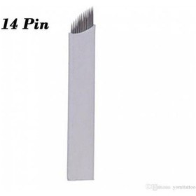 Resim 14 Pin 1 Adet Kalıcı Makyaj Microblading İğnesi 