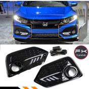 Resim Honda Civic Fc5 Typer Kayar Sinyalli Gündüz Ledli Sis Kapağı SİS799CU 