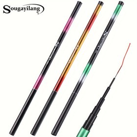 Resim Sougayilang 2.7M/3.6M/4.5M/5.4M Taşınabilir Offshore Surf Balıkçılık Çubuğu, Ultra Hafif, Teleskopik, Dayanıklı, Orta Güç Düzeyi, Orta Eylem, Cam Elyaf, Sarı, 30-70cm Katlanabilir Uzunluklu Evrensel Kullanım İçin, Noel, Sevgililer Günü, Yeni Yıl, Şükran Günü 