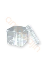 Resim Ambalajın 6 Adet Kapaklı Kare Tiramisu Cup 280 cc Şeffaf Kapaklı Mika Plastik Kase – Tatlı, Meze, Salata Sunum 