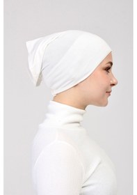 Resim Pratik Tesettür Boru Bone Ekru 