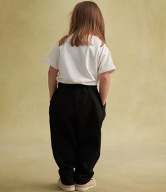 Resim EBU Prive Unisex Çocuk Gabardin Bel Lastikli Pantolon Siyah 