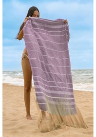 Resim Sultan Peştemal Havlu 100 Pamuklu Deniz Plaj Banyo Peştemali 100x180 Cm Bordo 