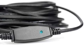 Resim DIGITUS Aktif USB 3.0 Uzatma Kablosu - 10 m - 5 Gbps Aktarım Hızı - Tak ve Çalıştır - Hotswap - LED Fonksiyon Göstergesi - Siyah 
