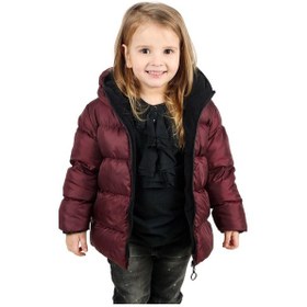 Resim Spor Kız Çocukpolarlı Kürklü Kapüşonlu Su Geçirmez Rüzgara Dayanıklı Şişme Mont-87 Bordo 