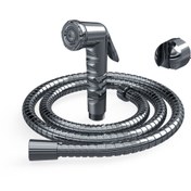 Resim İZ YAPI Felix El Tahareti– Krom | Paslanmaz Çelik Hortumlu | Duvar Askılı | Shut-Off 