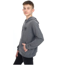 Resim Toontoy Kids Toontoy Erkek Çocuk Kapüşonlu Fermuarlı Cepli Düşük Omuz Baskılı Reglan Kol Örme Hırka Antrasit 
