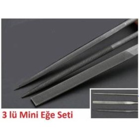 Resim Mini Hassas Eğe Seti 3Lü Yuvarlak Balık Sırtı Düz Ege Takımı Yüks 