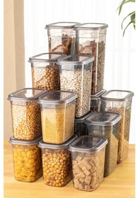 Resim Vienev Peggy Etiketli Dikdörtgen Saklama Kabı Seti 5x 1900 + 1500 + 1150 ML 15'li 