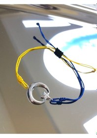 Resim Vog Sarı V Lacivert Fener Bahçe Ay V Yıldız Model 925 Gümüş Sevgiliye,babaya,eşe,arkadaşa Bileklik 