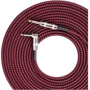 Resim Gitar Bağlantı Teli Halk Bas Performansı Gürültü Azaltma Dirsek Ses Gitar Teli, Boyut: 1m Kırmızı Siyah 