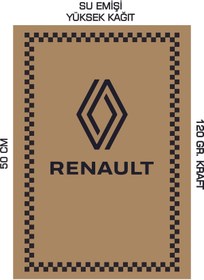 Resim duha trend 35x50 120 Gr. Kraft Kağıt Oto Paspası Renault Dikey 100 Adet 