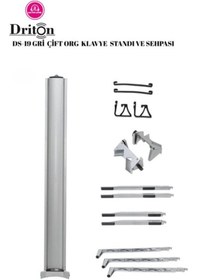 Resim Driton Ds-19 Gri Profesyonel Çift Katlı Ultimate Org Standı Sehpası 