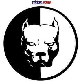 Resim Pitbull Sticker 15x15 Cm Siyah 