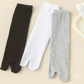 Resim 3 çift düz taban çorap, Japon tarzı şık orta boy çoraplar, kadınlar için çorap ve naylon 