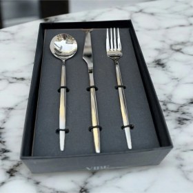 Resim Bambum Vibe 36 Parça Çatal Kaşık Bıçak Takımı Gümüş Metalik 