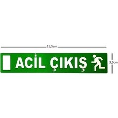 Resim Acıl Çıkış Sticker Lümen Özellikli Fosforlu Karanlıkda Görünme Özelliğine Sahip 