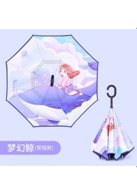 Resim Çocuk Şemsiye Ters Şemsiye Balina Çok Renkli 