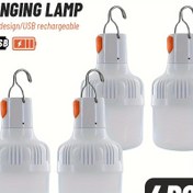 Resim 4 Adet LED Fenerler Kancalı Tasarım - USB Şarj Edilebilir, 3 Aydınlatma Modu, Dayanıklı ABS Malzeme, Ev & Dış Mekan Kullanımı İçin Taşınabilir Okuma Feneri 