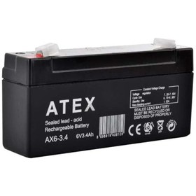 Resim ATEX 6v 3.4 Ah Bakımsız Kuru Akü 