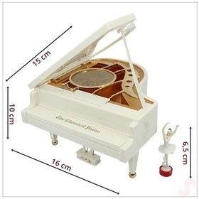 Resim Piyano Müzik Kutusu Dans Eden Balerinli Kurmalı Müzik Kutusu Pilsiz Çalışır 