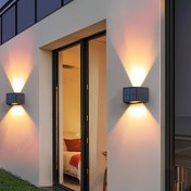 Resim Ayarlanabilir Işık Açısı ile Güneş Enerjili LED Duvar Lambası, Metal Kaplama Yarı-Derin Montajlı Deck Lambası, Garaj, Patio, Veranda için - Işık Sensörü Kontrollü, Ayrılabilir Aparat, Güneş Pili (300mAh) Dahil 