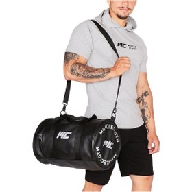 Resim Musclecloth Deri Silindir Çanta Siyah-Standart 