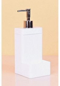 Resim Süngerli Plastik Sıvı Sabunluk -550 Ml-beyaz Renk 