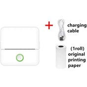 Resim Liangmei Mini Taşınabilir Yazıcı Mürekkepsiz Etiket Makinesi, Beyaz 