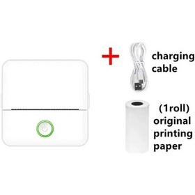 Resim Liangmei Mini Taşınabilir Yazıcı Mürekkepsiz Etiket Makinesi, Beyaz 