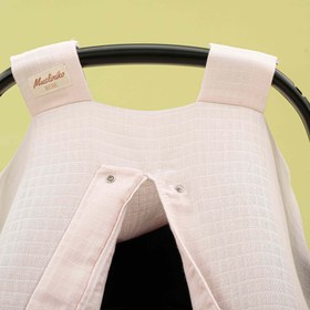 Resim Puset Örtüsü - Tek Taraflı - Bebe Pembe Muslin 