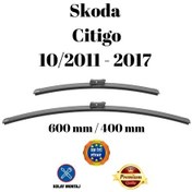 Resim Skoda Citigo 2011 2012 2013 2014 2015 2016 2017 Uyumlu Ön Cam Silecek Süpürgesi Takımı 600/400mm Silbak 