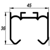 Resim Albatur Alüminyum 2 Metre Üst Ray Profili (ALB-M50 7091 400*2) 