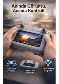 Resim 4 Yönlü Engel Sakınma Özellikli Hd Kameralı Katlanabilir Drone - Akıllı Ekranlı Kumanda Seti 