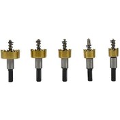 Resim 5 Adet Yüksek Hızlı Çelik Matkap Deliği Açacağı, Dairesel Delik Çıkarıcı, Metal Açma, Çok Fonksiyonlu Penetrasyon Aleti 