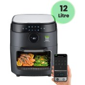 Resim Wiami Air Fryer 12 Litre Siyah Oven Akıllı Fritöz 