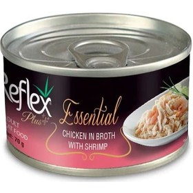 Resim Reflex Plus Essential Tavuklu ve Karidesli Konserve Yetişkin Kedi Maması 24 x 70 G 