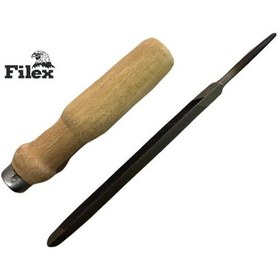 Resim Filex Üçgen Eğe Kalın Diş (Taper) Boy 200 Mm 