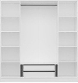 Resim Minar Kale 180cm Giyinme Dolabı Beyaz - 210cm Beyaz 