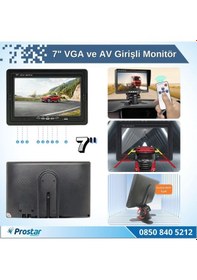 Resim 7" Vga Ve Av Girişli Araç Monitörü 